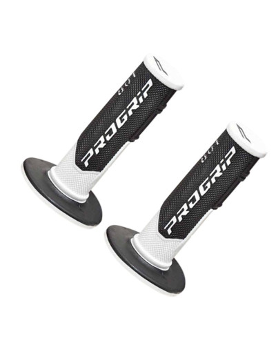 Revêtements de poignées Progrip 801 blanc noir double densité 115 mm