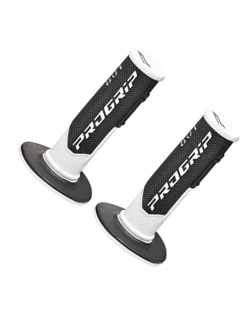 Revêtements de poignées Progrip 801 blanc noir double densité 115 mm