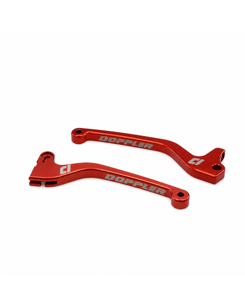 Levier de frein scooter Doppler CNC rouge Booster Stunt Rocket BW’S Slider