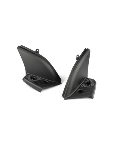 Paire de repose-pieds passager noirs gauche et droit pour MBK Stunt et Yamaha Slider