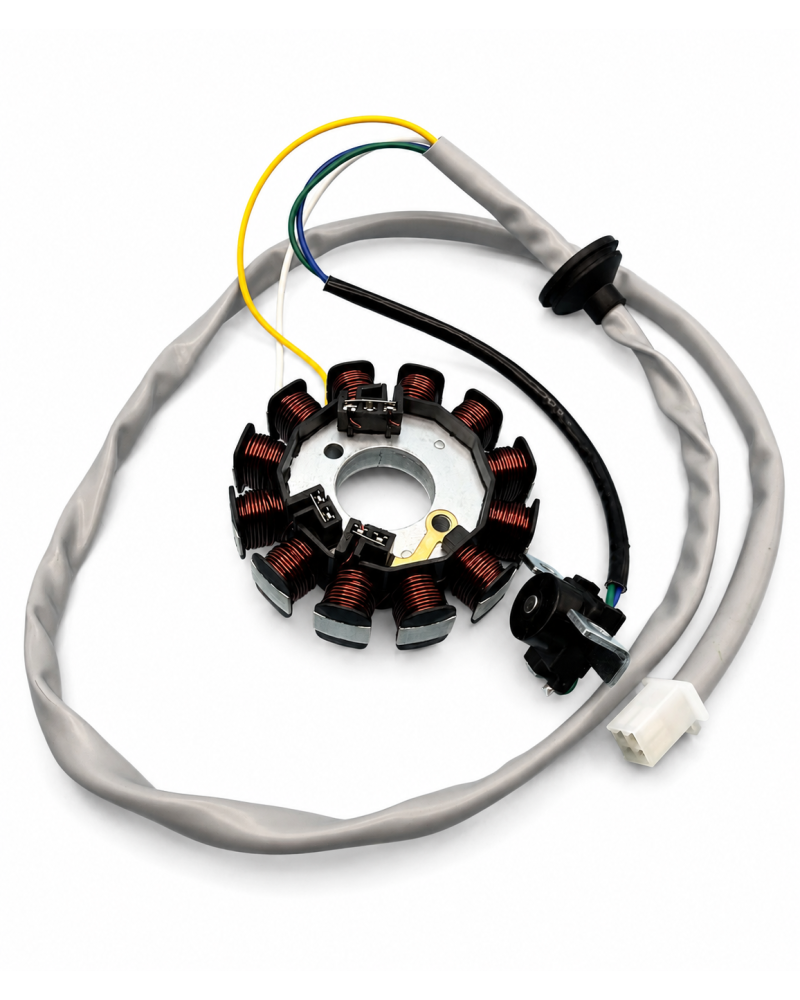 Stator d’allumage Teknix 87 mm à 4 broches pour MBK Booster, Nitro et Yamaha Aerox