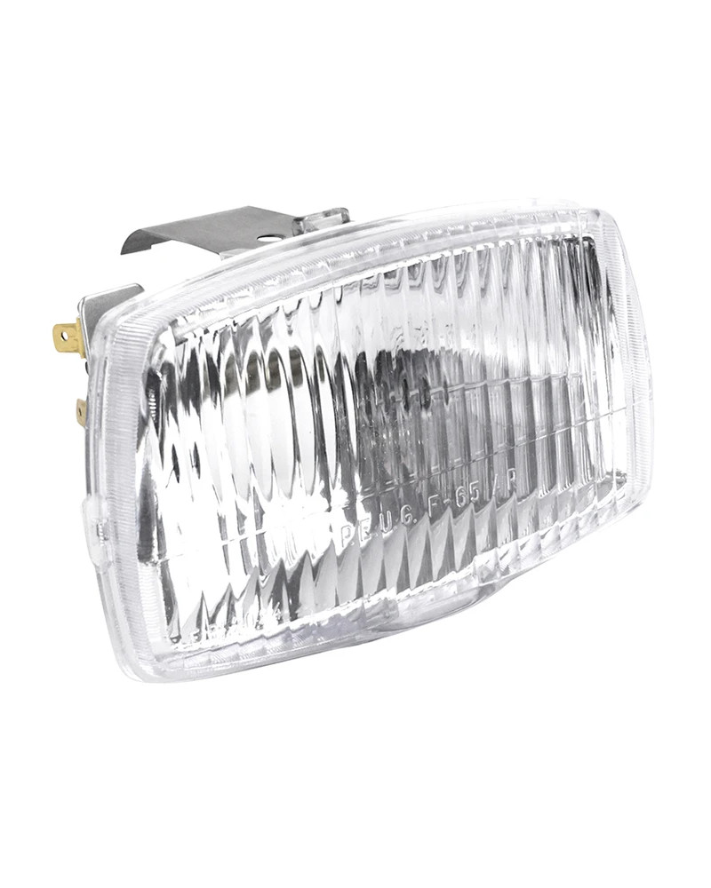 Optique de phare avant rectangulaire type Soubitez pour Peugeot BB, Peugeot 104 et Solex 6000