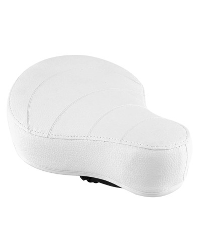 Selle blanche avec sérigraphie pour Peugeot 103