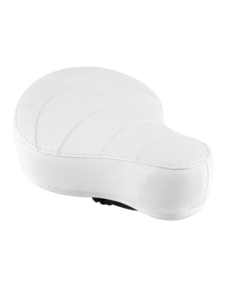 Selle blanche avec sérigraphie pour Peugeot 103
