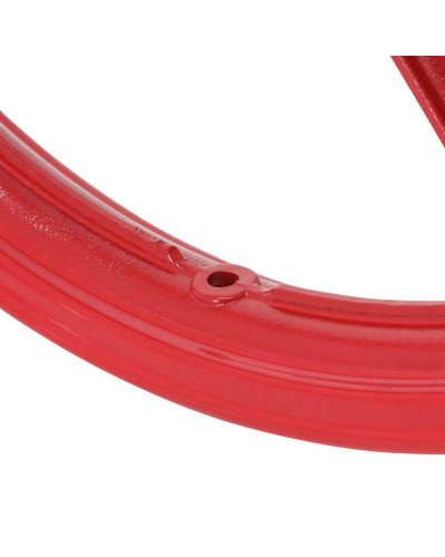 Paire de jantes 17x1.6 type Grimeca rouge pour Peugeot 103 SP MVL avec axes roulements et flasques