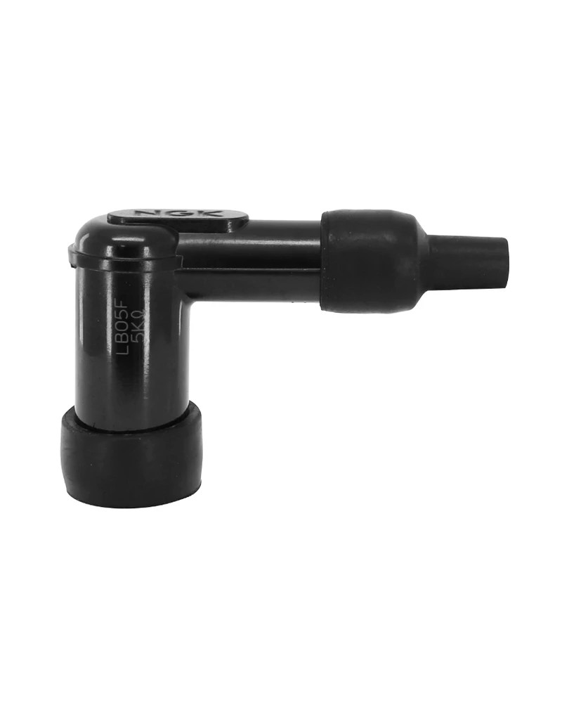 Antiparasite NGK LB05F noir 5 kilo ohm coudé 90 degrés pour bougie sans olive