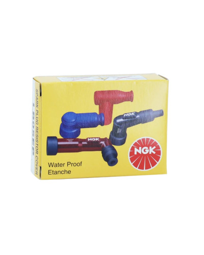 Antiparasite NGK LB05EP noir 5 kilo ohm coudé 90 degrés pour bougie avec olive