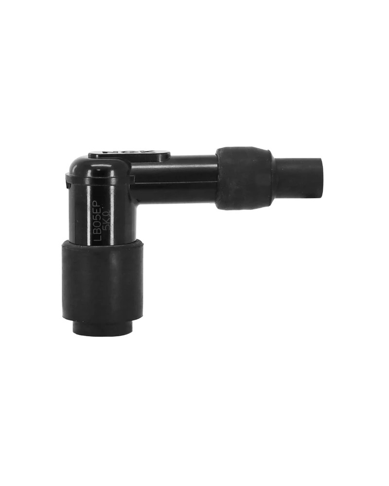 Antiparasite NGK LB05EP noir 5 kilo ohm coudé 90 degrés pour bougie avec olive