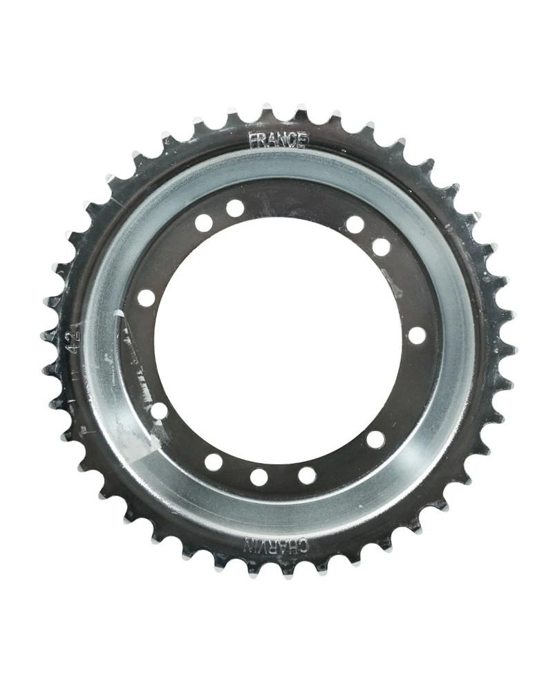 Couronne Peugeot 103 roue à rayons 42 dents alésage 94 mm 11 trous
