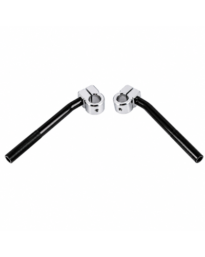 Paire de demi-guidons Doppler Open V2 aluminium noir et gris type bracelet diamètre 32 mm