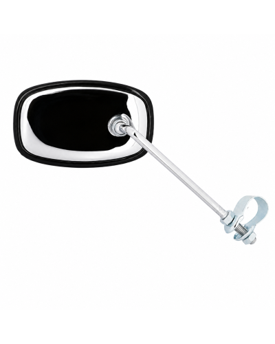 Rétroviseur vintage rectangle chromé réversible 22,2 mm