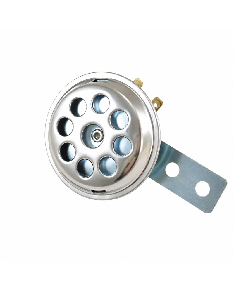 Avertisseur klaxon Teknix 12V chromé pour cyclo scooter mécaboîte moto