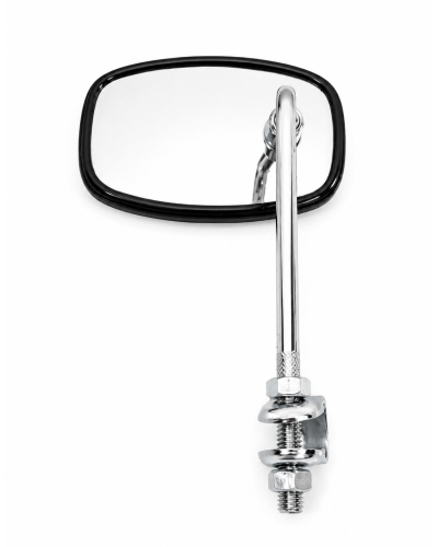 Rétroviseur vintage rectangle chromé réversible 22,2 mm
