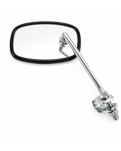 Rétroviseur vintage rectangle chromé réversible 22,2 mm