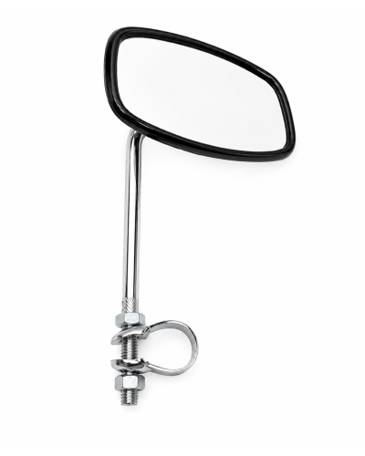 Rétroviseur vintage rectangle chromé réversible 22,2 mm