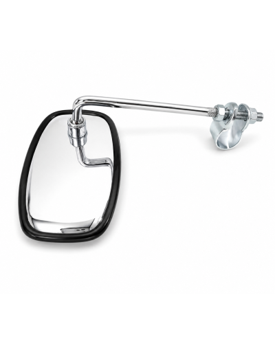 Rétroviseur vintage rectangle chromé réversible 22,2 mm