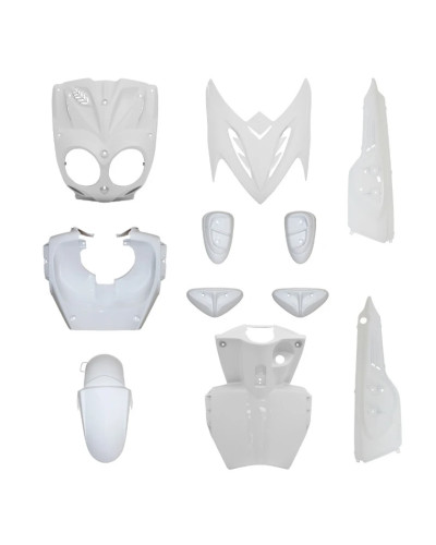 Kit carénages blanc avec pads blancs 11 pièces MBK Stunt Yamaha Slider à partir de 2005