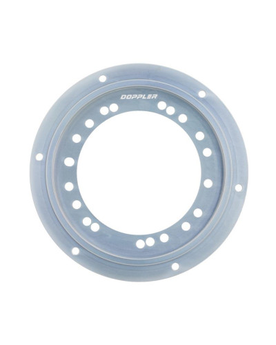 Porte-couronne Doppler Open Peugeot 103 Leleu 5 bâtons et jantes à rayons alu CNC argent