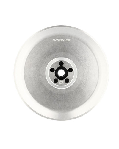 Poulie Doppler Open MBK 51 10 dents aluminium CNC argent
