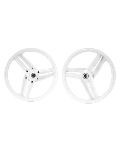 Paire de jantes 17 pouces type Grimeca blanches pour Peugeot 103 SP et MVL