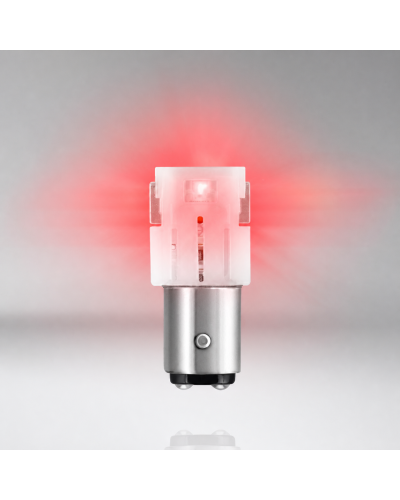 Ampoules LED rouges Osram LEDriving 12V 21/5W BAY15D feu stop blister de 2