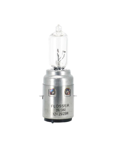 Ampoule halogène Flosser S1 12V 25/25W BA20d blanche pour projecteur