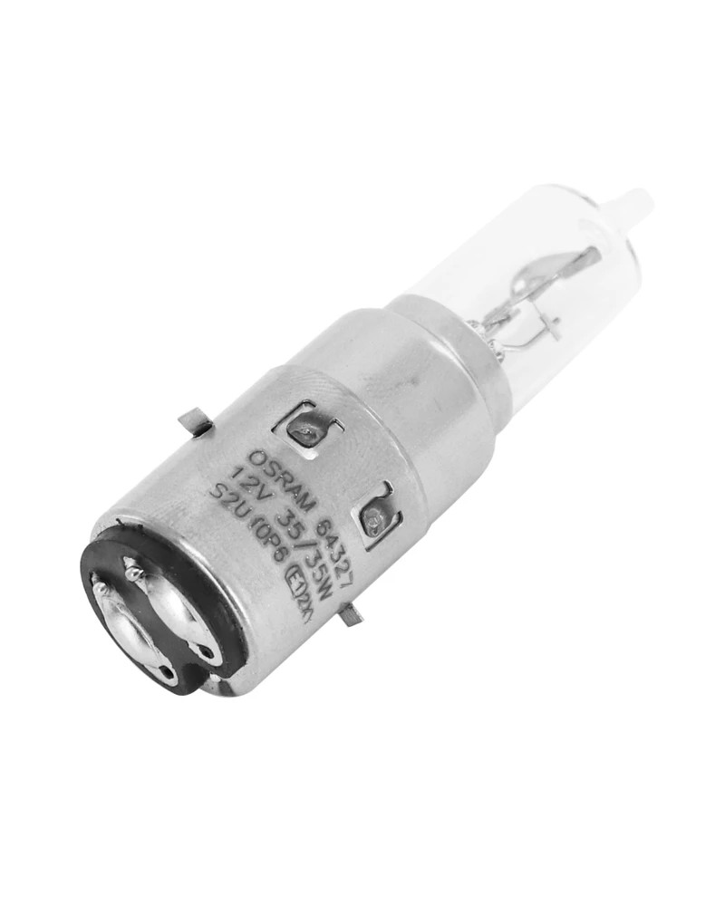 Ampoule halogène Osram S2 12V 35/35W BA20d blanche pour projecteur