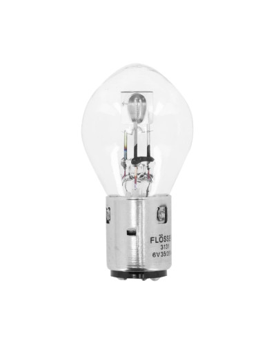 Ampoule standard Flosser S2 6V 35/35W BA20d blanche pour projecteur