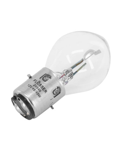 Ampoule standard Flosser 12V 45/40W BA20d blanche pour projecteur