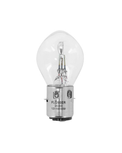 Ampoule standard Flosser 12V 45/40W BA20d blanche pour projecteur