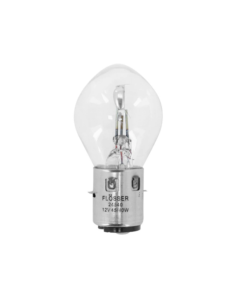 Ampoule standard Flosser 12V 45/40W BA20d blanche pour projecteur