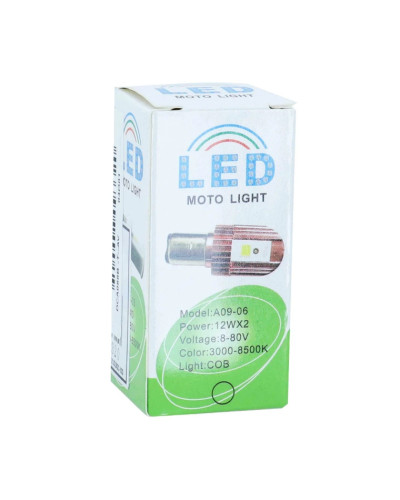 Ampoule LED 12V 10W BA20d SMD 2400 lumens avec radiateur pour code phare