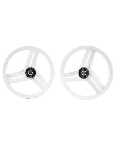 Paire de jantes 17 pouces type Grimeca blanches pour Peugeot 103 SP et MVL