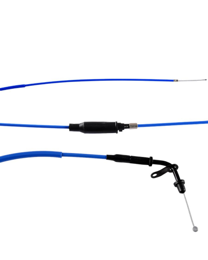 Câble de gaz complet Doppler Téflon bleu Booster BW’S 2004 à 2019