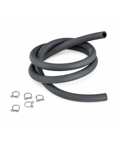 Durite essence Teknix noire 5x10 mm longueur 1 mètre avec 5 colliers