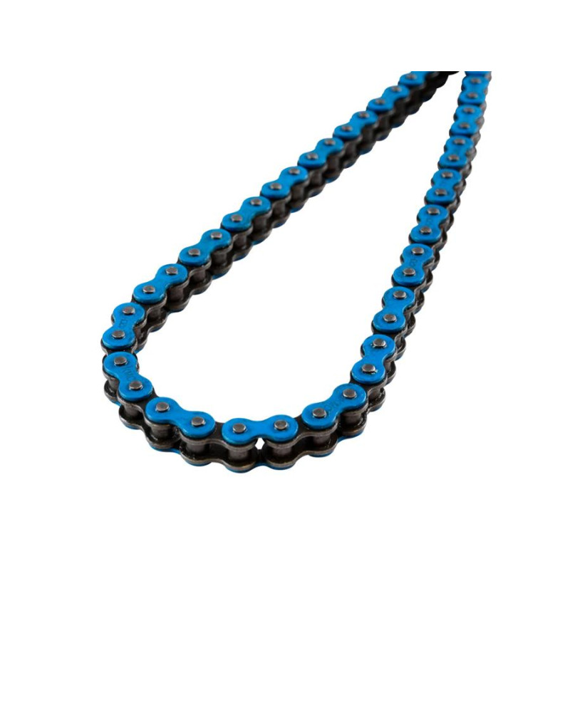 Chaîne cyclomoteur 415 KMC 106 maillons renforcée bleue