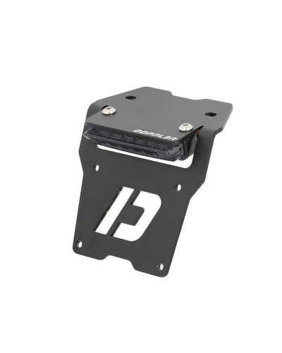 Feu avec support plaque Doppler aluminium CNC noir Peugeot 103