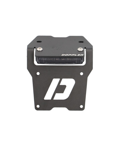 Feu avec support plaque Doppler aluminium CNC noir Peugeot 103