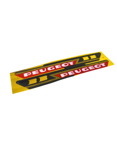 Paire d’autocollants carter moteur Peugeot BB or et rouge
