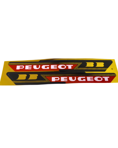 Paire d’autocollants carter moteur Peugeot BB or et rouge