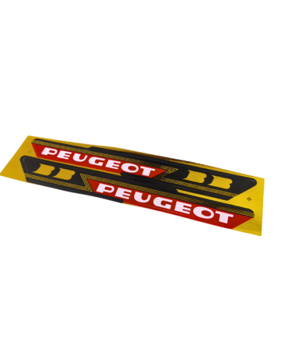 Paire d’autocollants carter moteur Peugeot BB or et rouge