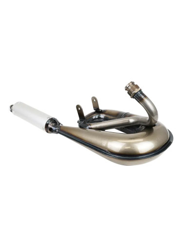 Pot échappement P2R Serpentin verni MBK 51 Motobécane AV10 fixation à vis