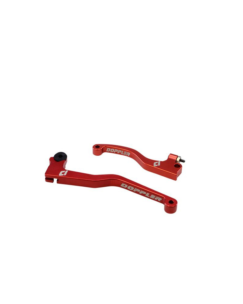 Paire de leviers Doppler CNC rouge Derbi Senda DRD Pro à partir de 2011