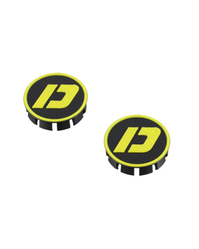 Bouchons de cadre Doppler noir jaune Derbi Senda Aprilia Gilera