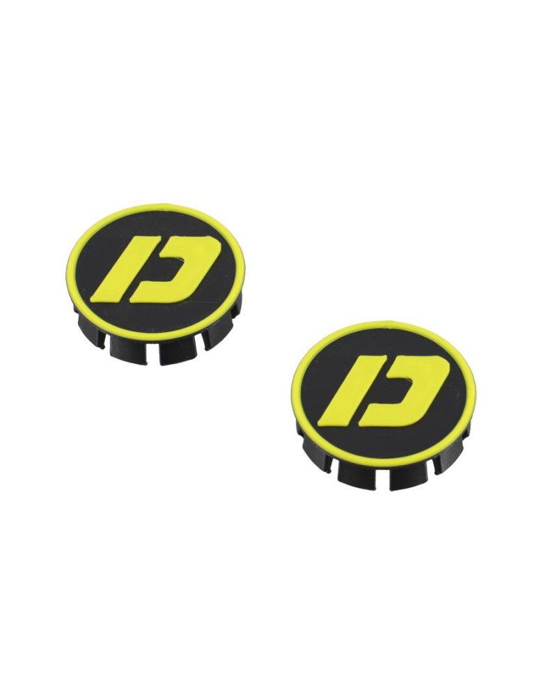Bouchons de cadre Doppler noir jaune Derbi Senda Aprilia Gilera