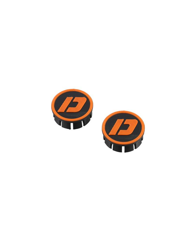 Bouchons de cadre Doppler noir orange Derbi Senda Aprilia Gilera