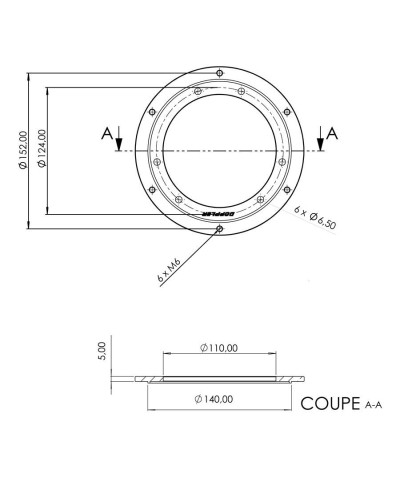 Porte couronne Doppler Open aluminium CNC argent MBK 68 88 89