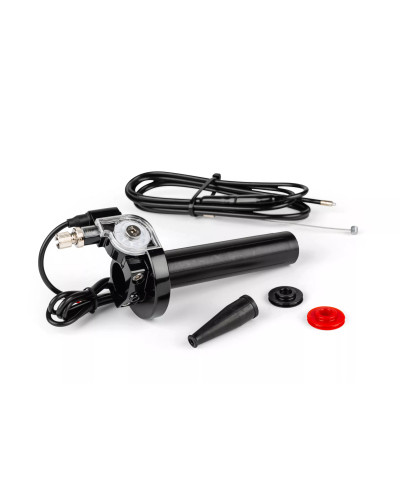 Poignée de gaz tirage rapide Stage6 CNC noir avec coupe-circuit