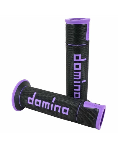 Paire de poignées Domino A450 Road Racing noir violet 120/125 mm