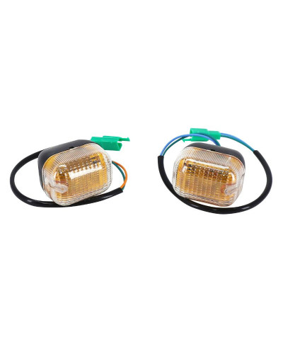 Clignotants Replay transparent/noir avec ampoules BA15S pour MBK Stunt Yamaha Slider Booster Naked